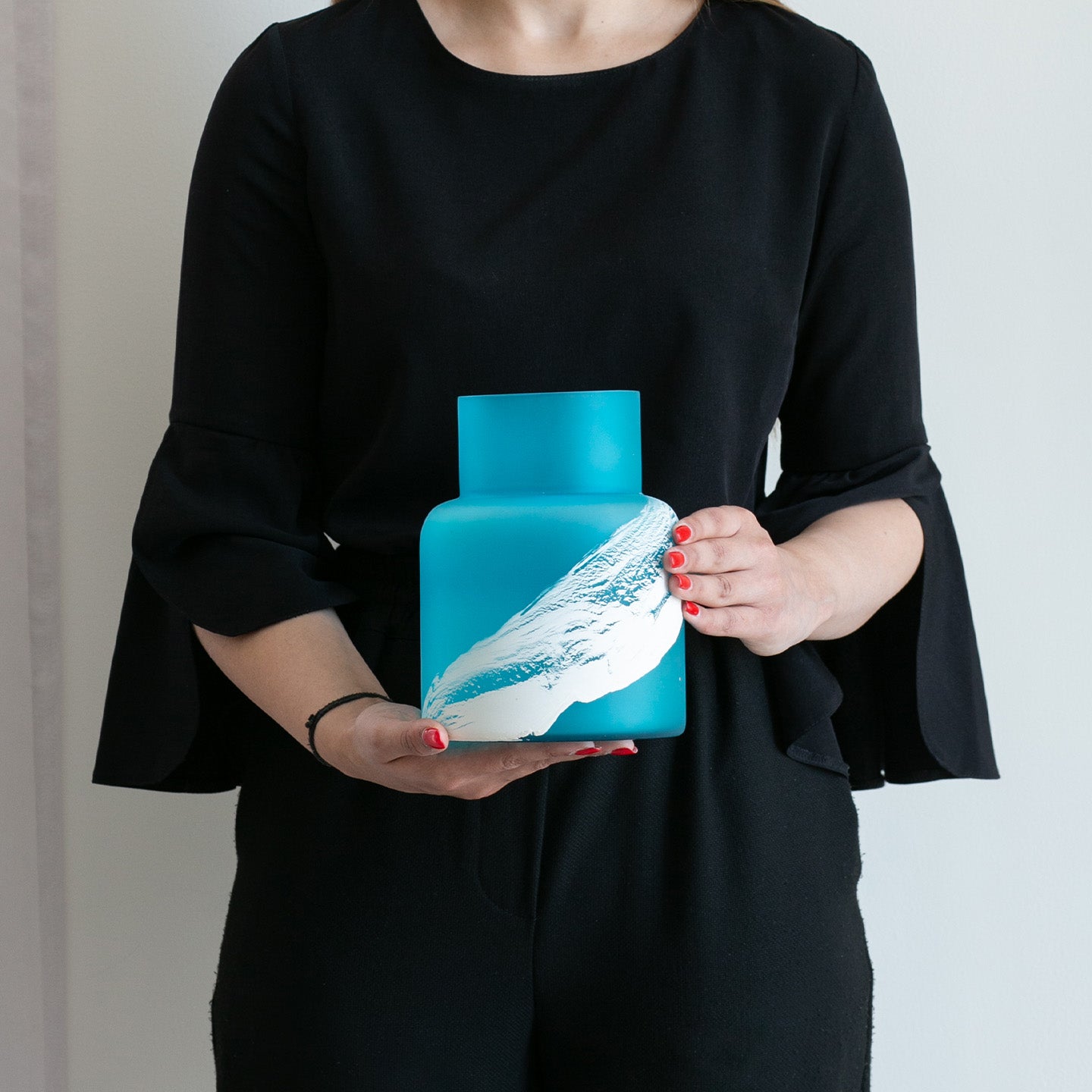 GLACIER GLASS VASE - TALL