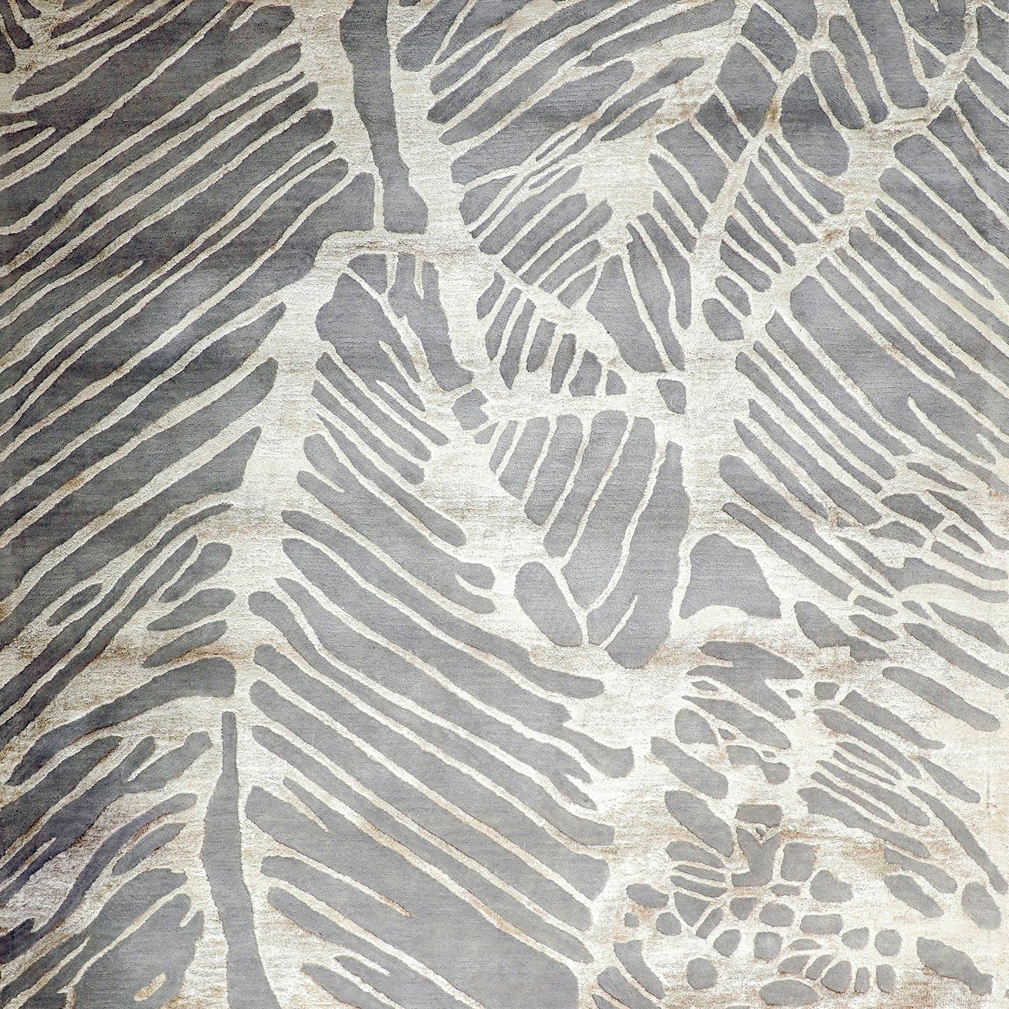 Cream and Beige Handmade Rug for Modern Living Room and Bedroom