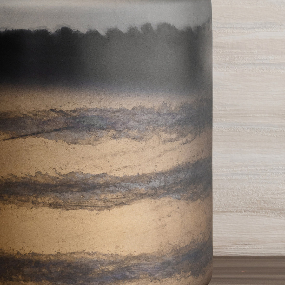 Mirage gradient glass vase with sleek column shape and dark to light colour transition, luxury decorative vase for modern interiors