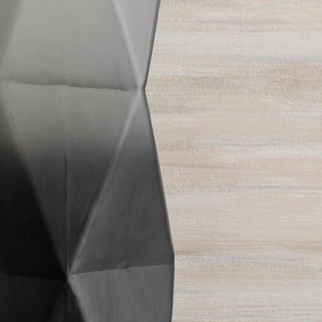 Prism ombre grey glass vase with gradient dark to light finish, contemporary decorative vase for modern home décor