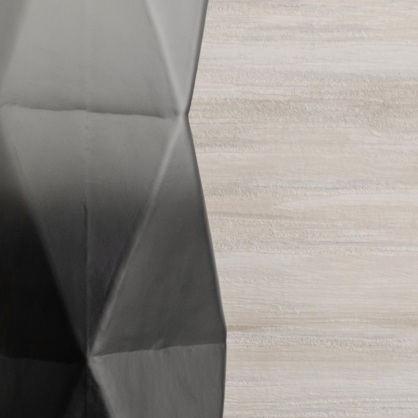 Prism ombre grey glass vase with gradient dark to light finish, contemporary decorative vase for modern home décor