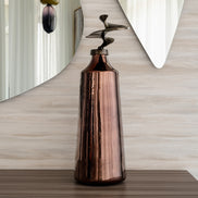 Metal Decorative Sculptural Jar for Modern Living Room Home Decor. 