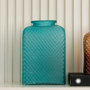 SPECKLE GLASS VASE - BLUE